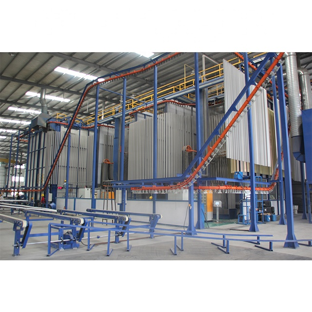 pre-treatment powder coating industrial line for metal coating